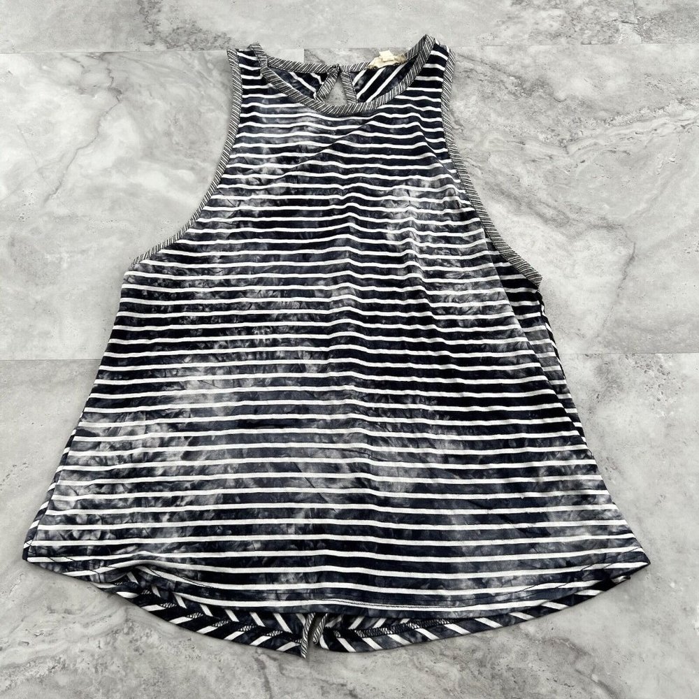 Hem & Thread‎ Size Small S Blue White Tank Top Stripe Sleeveless Summer Shirt